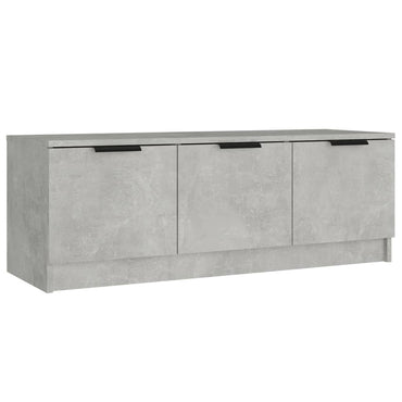 vidaXL Meuble TV gris béton 102x35x36,5 cm bois d'ingénierie