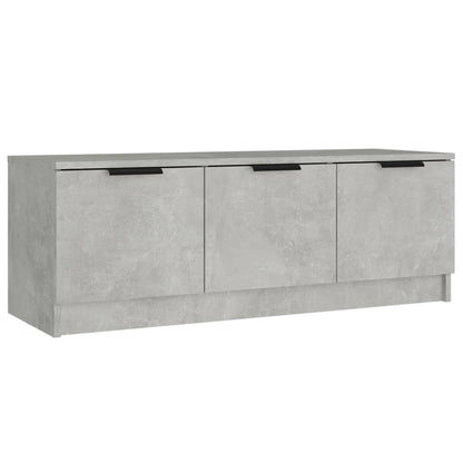 vidaXL Meuble TV gris béton 102x35x36,5 cm bois d'ingénierie