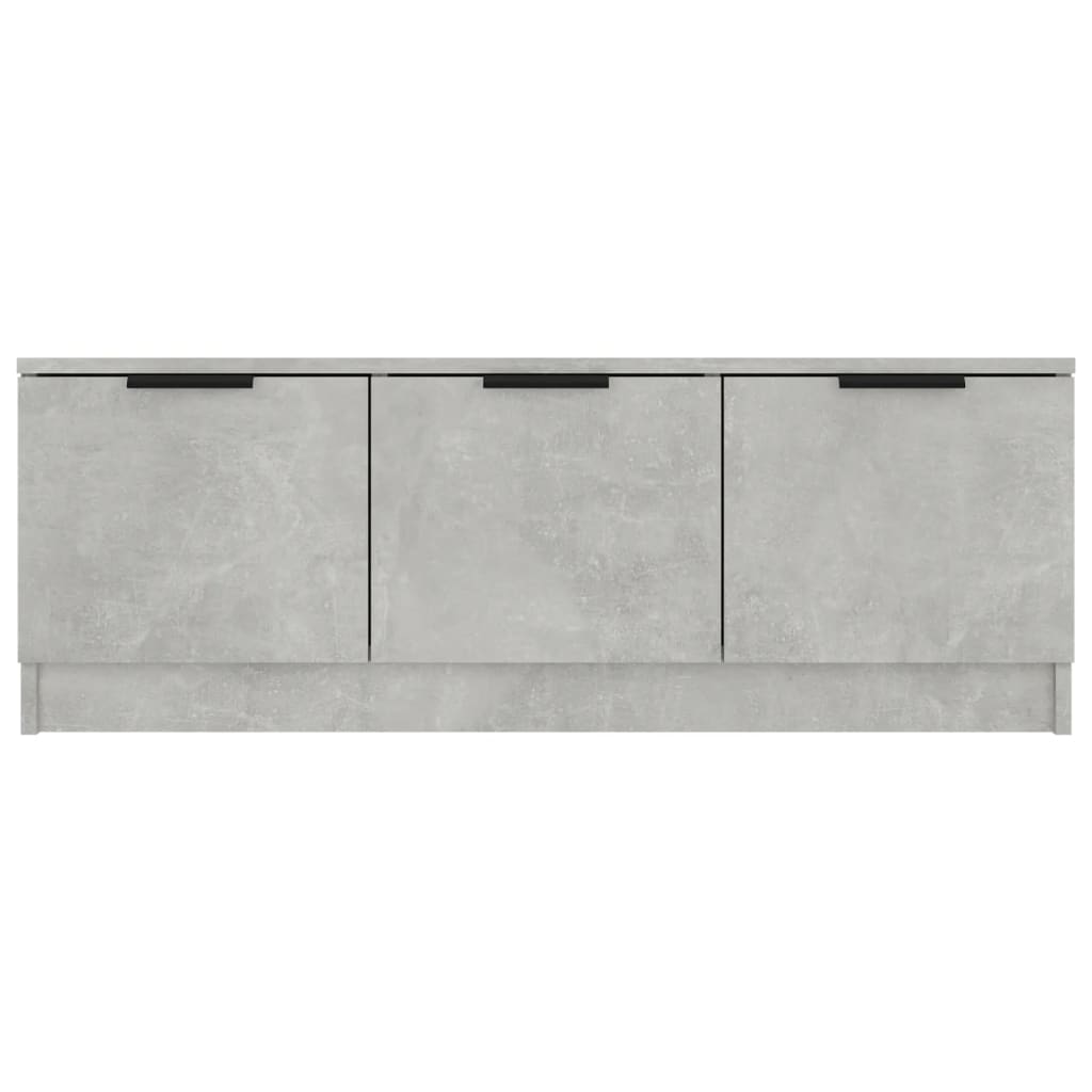 vidaXL Meuble TV gris béton 102x35x36,5 cm bois d'ingénierie