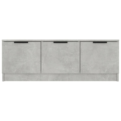 vidaXL Meuble TV gris béton 102x35x36,5 cm bois d'ingénierie