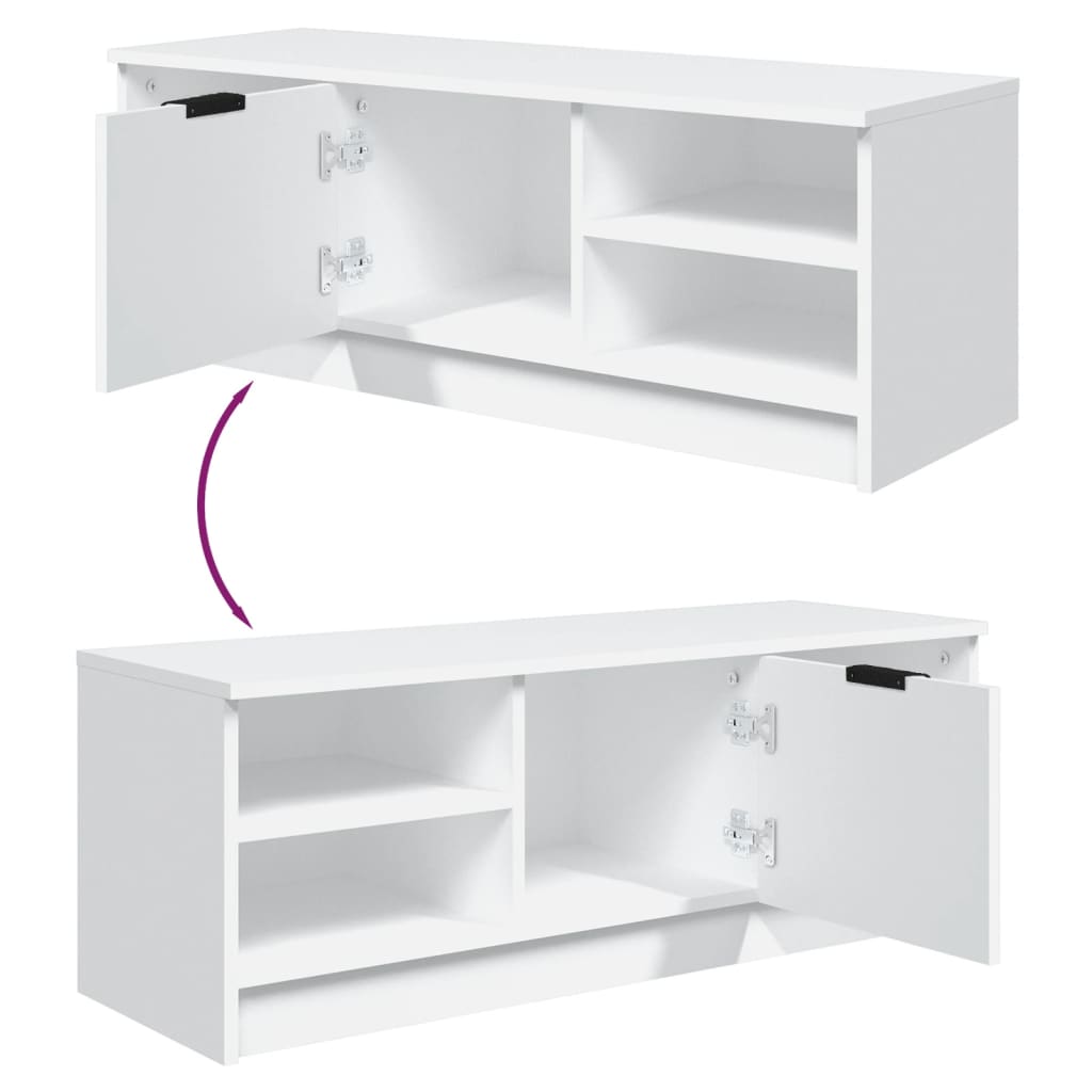 vidaXL TV-Schrank Weiß 102x35,5x36,5 cm Holzwerkstoff