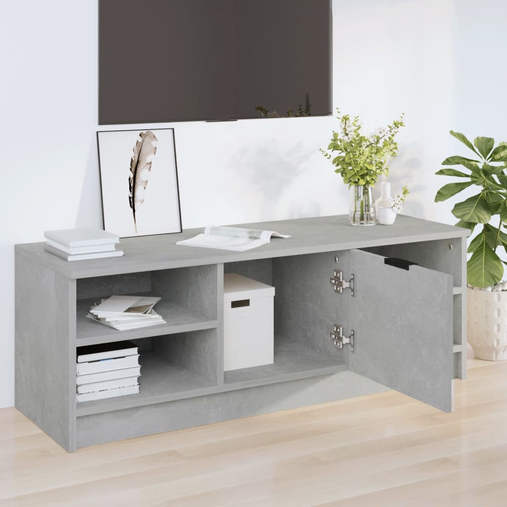 vidaXL TV-Schrank Betongrau 102x35,5x36,5 cm Holzwerkstoff
