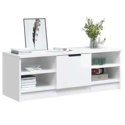 vidaXL TV-Schrank Hochglanz-Weiß 102x35,5x36,5 cm Holzwerkstoff