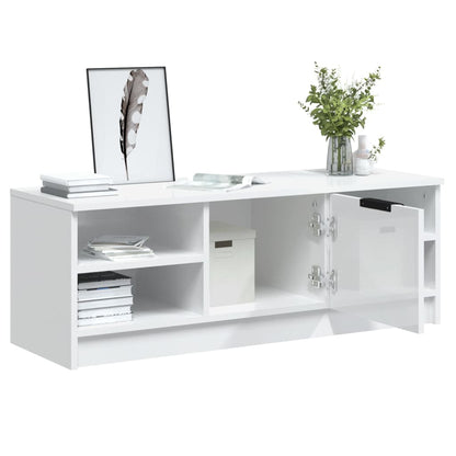 vidaXL TV-Schrank Hochglanz-Weiß 102x35,5x36,5 cm Holzwerkstoff