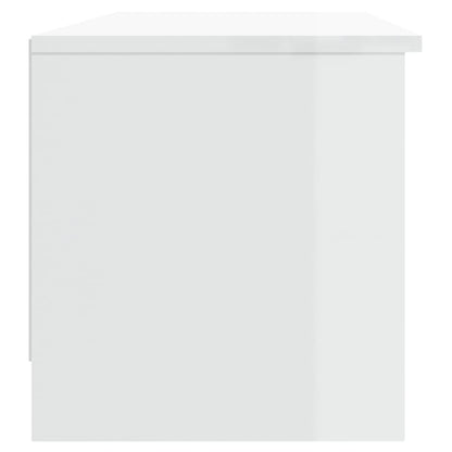 vidaXL TV-Schrank Hochglanz-Weiß 102x35,5x36,5 cm Holzwerkstoff
