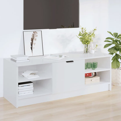 vidaXL TV-Schrank Hochglanz-Weiß 102x35,5x36,5 cm Holzwerkstoff