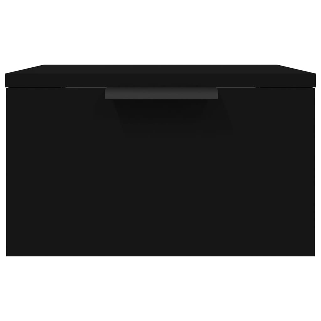vidaXL Tables de chevet murales 2 pcs Noir 34x30x20 cm