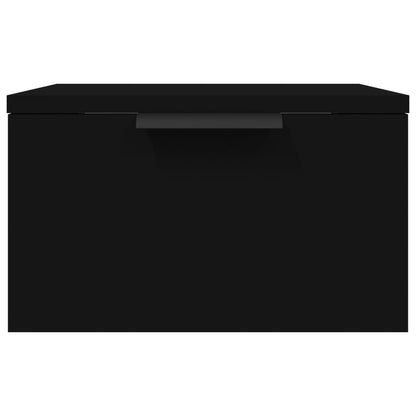 vidaXL Tables de chevet murales 2 pcs Noir 34x30x20 cm
