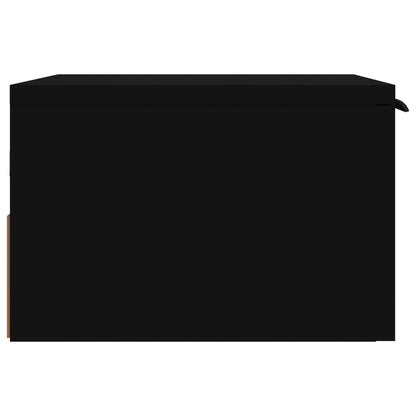vidaXL Tables de chevet murales 2 pcs Noir 34x30x20 cm
