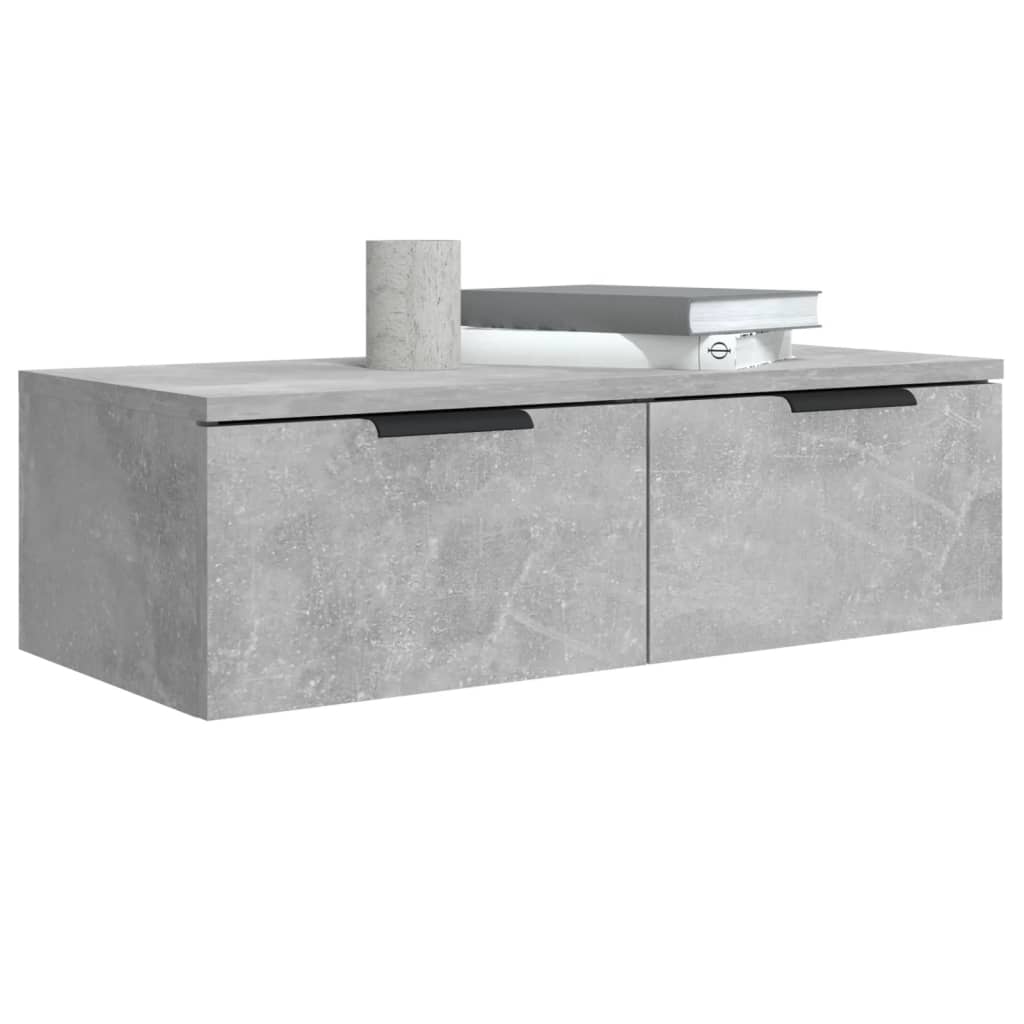 vidaXL Armoire murale gris béton 68x30x20 cm Bois d'ingénierie