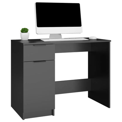 vidaXL Bureau noir 100x50x75 cm Bois d'ingénierie