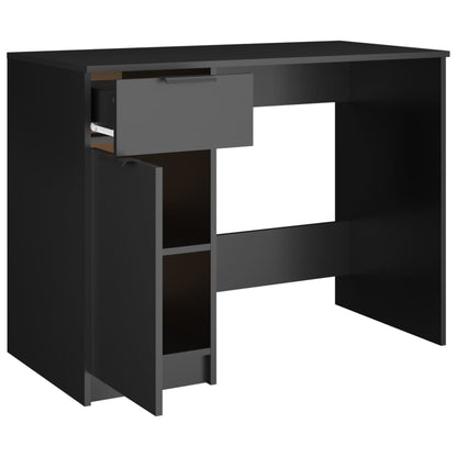 vidaXL Bureau noir 100x50x75 cm Bois d'ingénierie