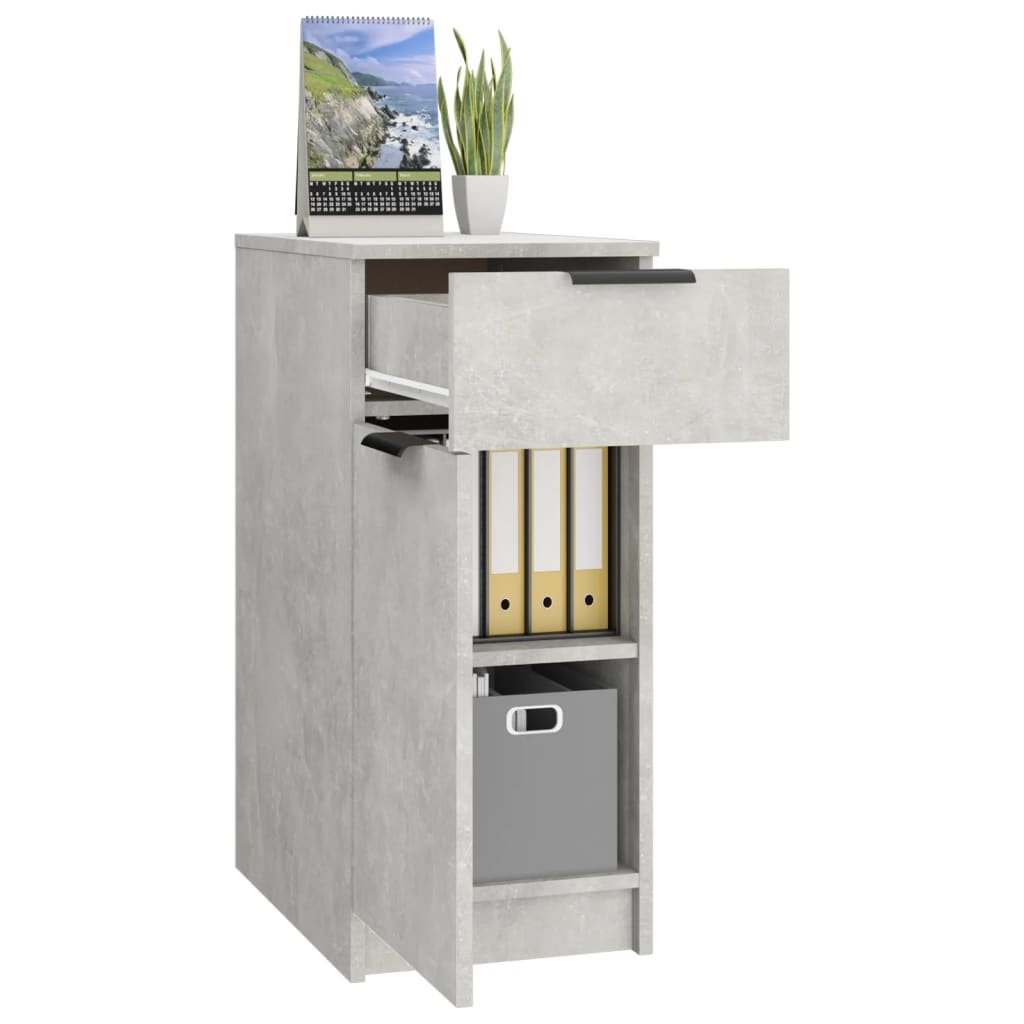 vidaXL Büroschrank Betongrau 33,5x50x75 cm Holzwerkstoff