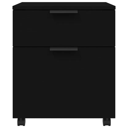 vidaXL Mobiler Aktenschrank mit Rollen Schwarz 45x38x54 cm
