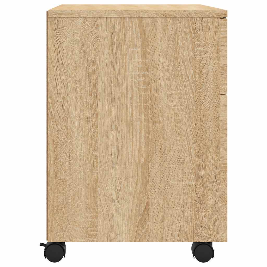 vidaXL Mobiler Aktenschrank mit Rollen Sonoma-Eiche 45x38x54 cm