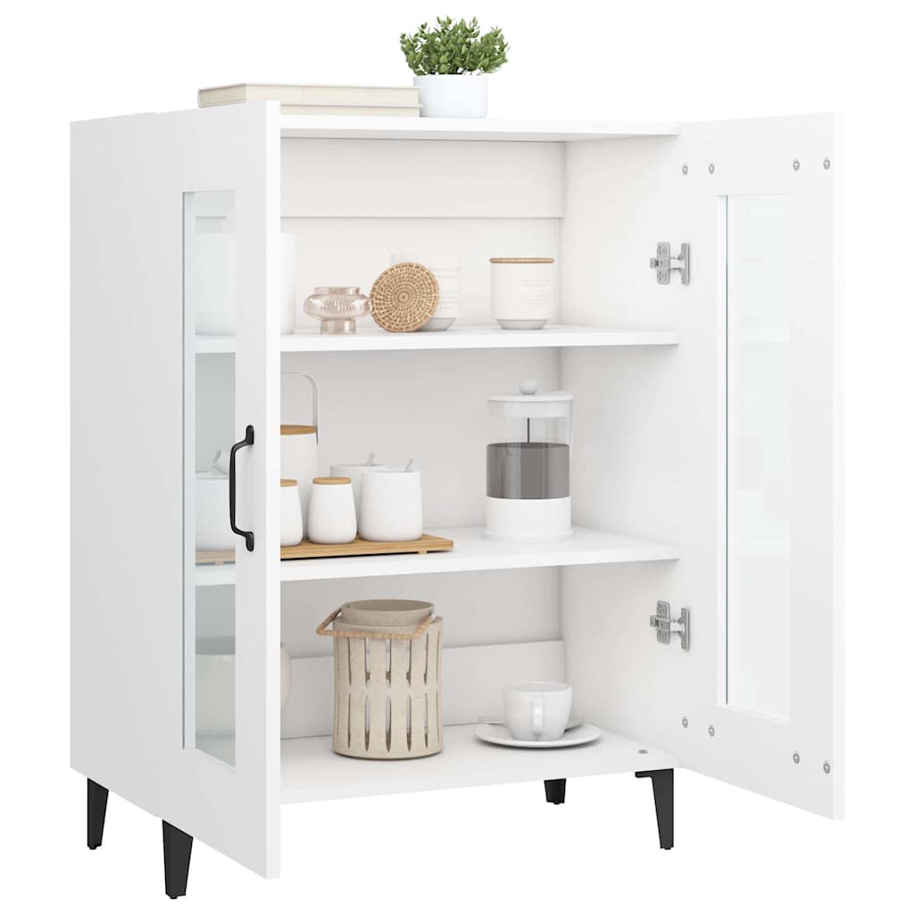 vidaXL Buffet blanc 69,5x34x90 cm en bois d'ingénierie
