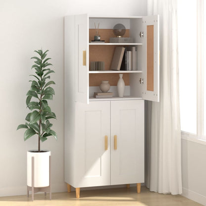 vidaXL Buffet blanc 69,5x34x90 cm en bois d'ingénierie