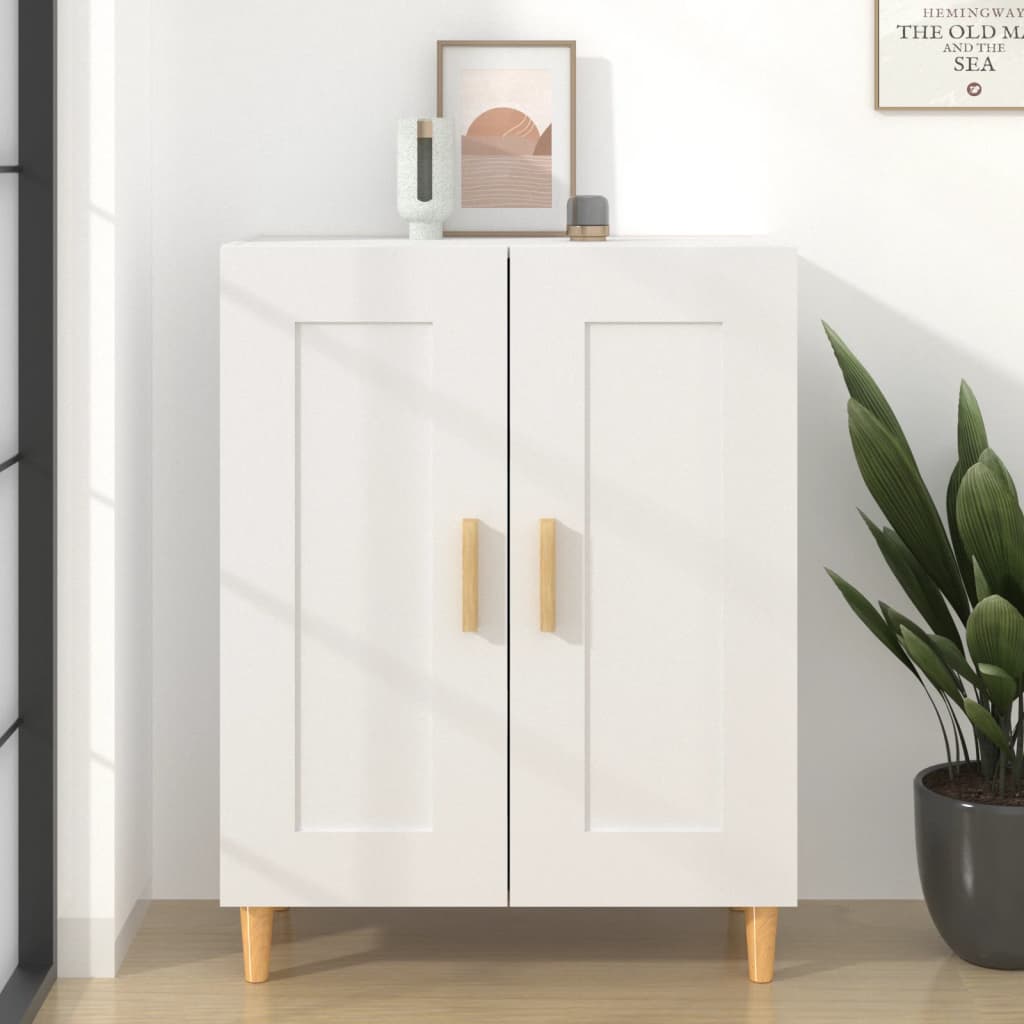 vidaXL Buffet blanc 69,5x34x90 cm en bois d'ingénierie