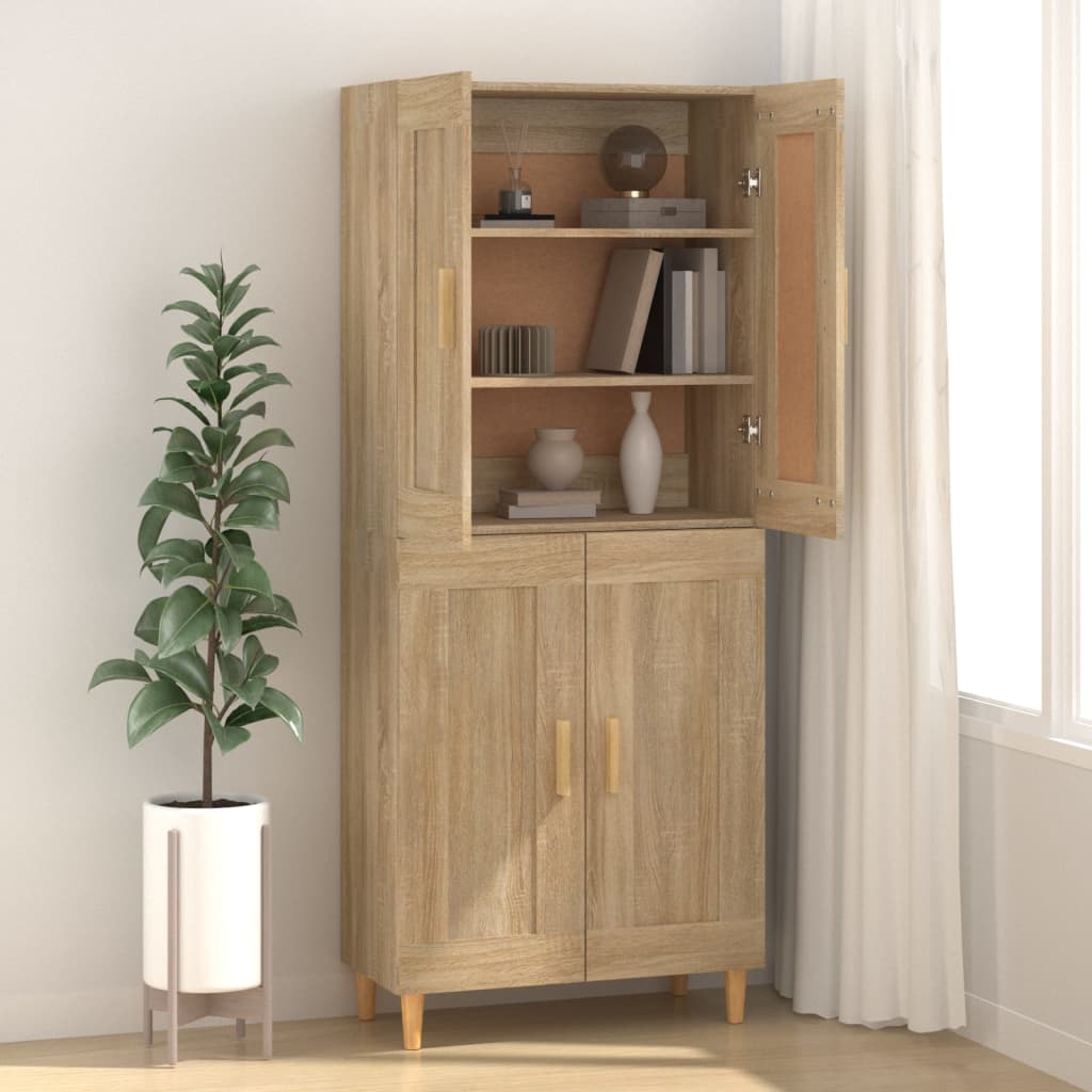 vidaXL Commode Chêne Sonoma 69,5x34x90 cm Bois d'ingénierie