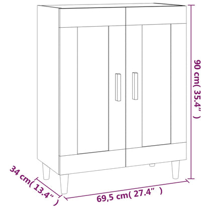 vidaXL Commode Chêne Sonoma 69,5x34x90 cm Bois d'ingénierie