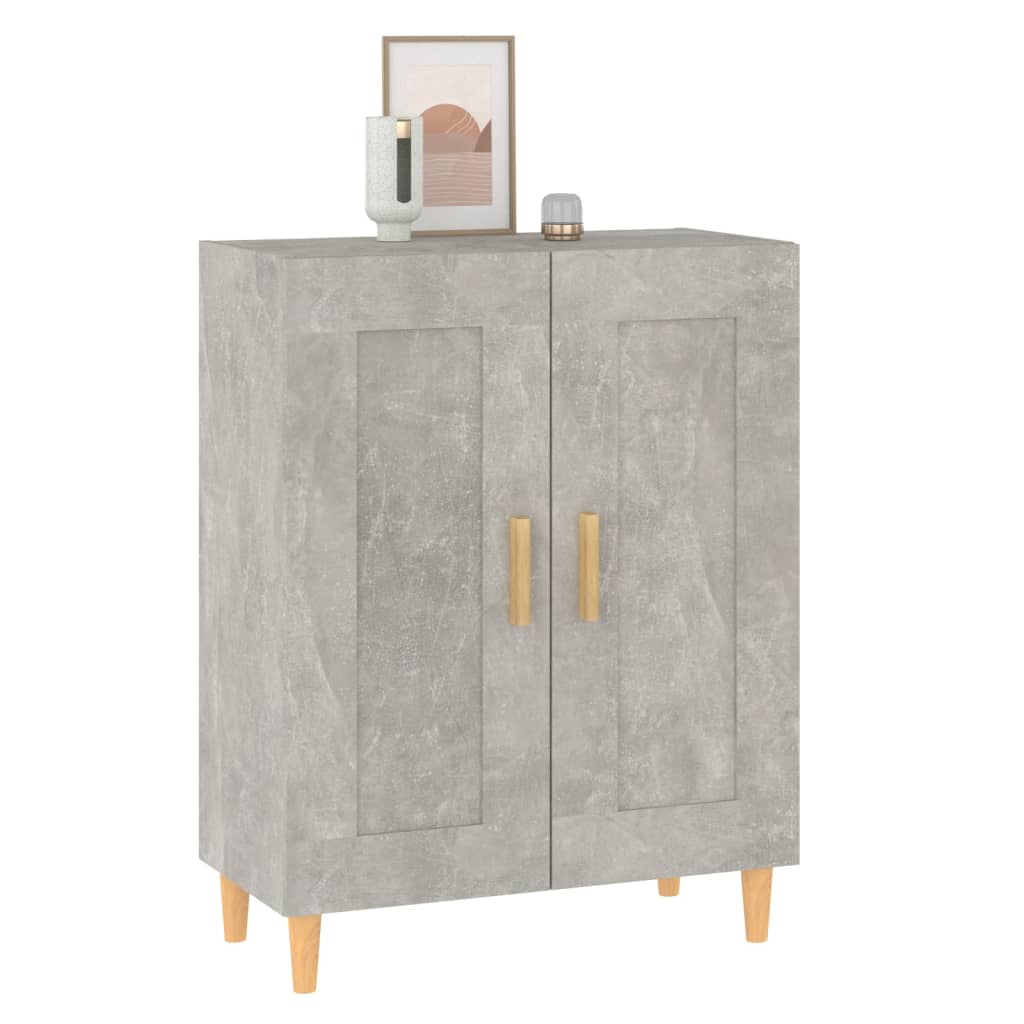 vidaXL Buffet gris béton 69,5x34x90 cm Bois d'ingénierie