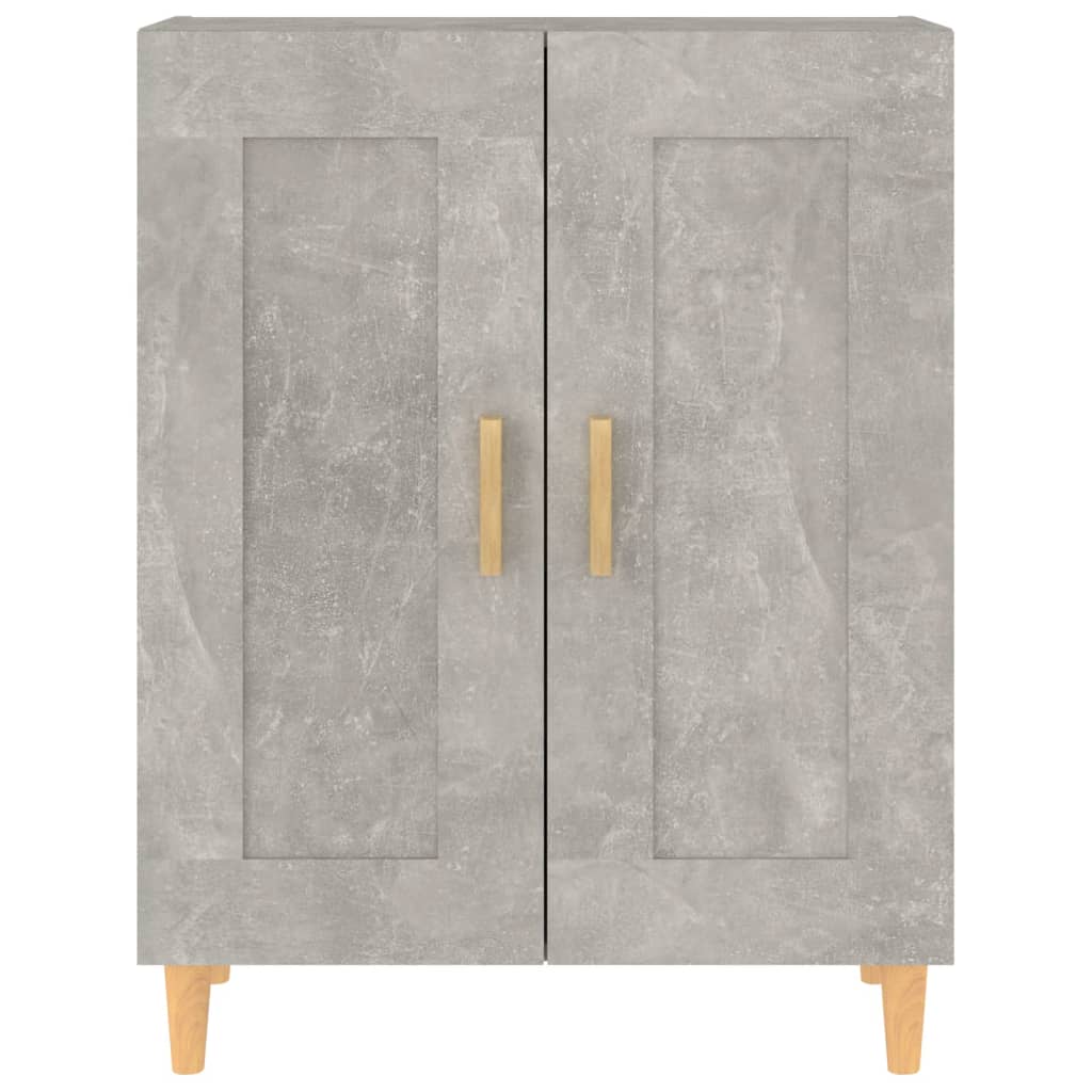 vidaXL Buffet gris béton 69,5x34x90 cm Bois d'ingénierie