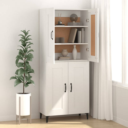 vidaXL Buffet blanc 69,5x34x90 cm en bois d'ingénierie