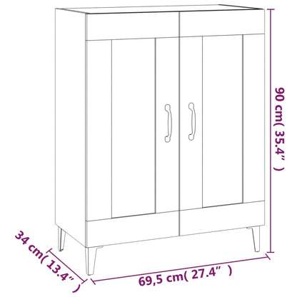vidaXL Buffet blanc 69,5x34x90 cm en bois d'ingénierie