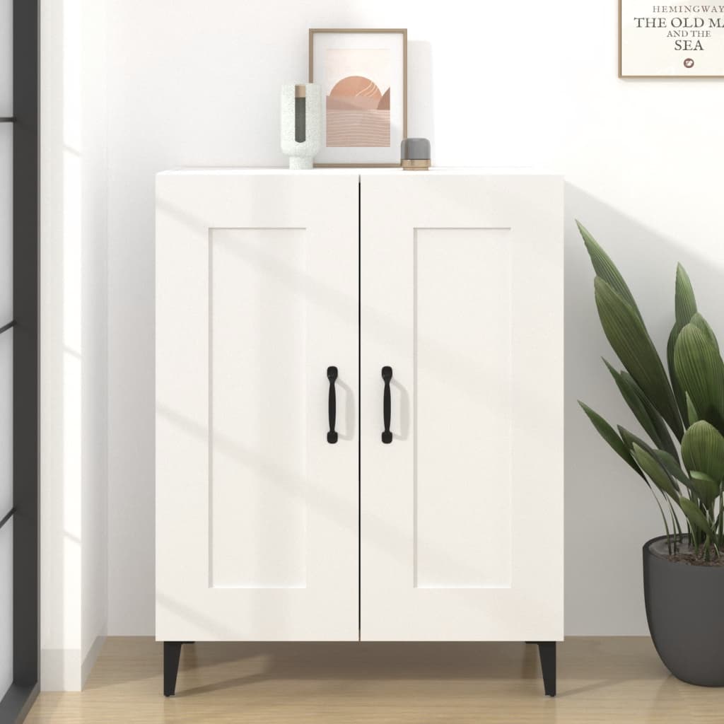 vidaXL Buffet blanc 69,5x34x90 cm en bois d'ingénierie
