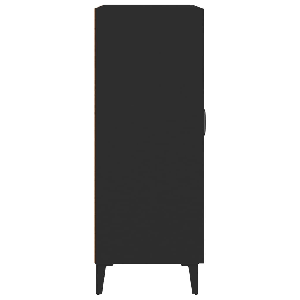 vidaXL Commode noire 69,5x34x90 cm en bois d'ingénierie