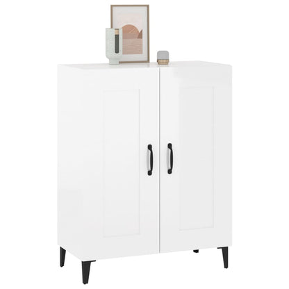 vidaXL Buffet blanc brillant 69,5x34x90 cm Bois d'ingénierie