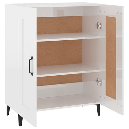 vidaXL Buffet blanc brillant 69,5x34x90 cm Bois d'ingénierie