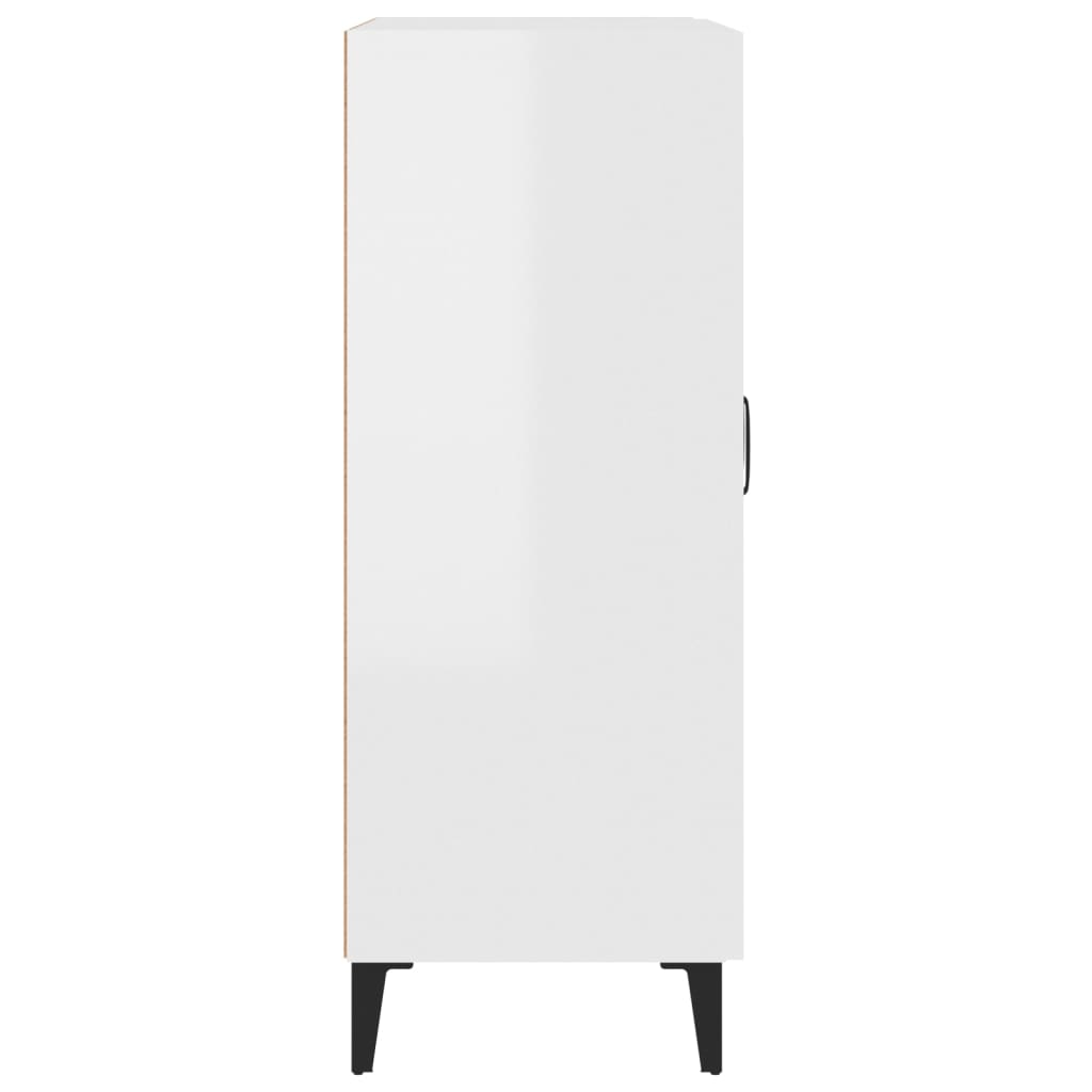 vidaXL Buffet blanc brillant 69,5x34x90 cm Bois d'ingénierie