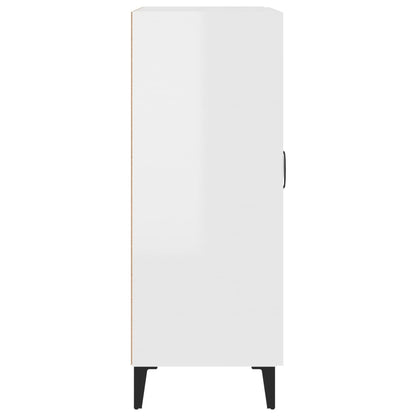 vidaXL Buffet blanc brillant 69,5x34x90 cm Bois d'ingénierie