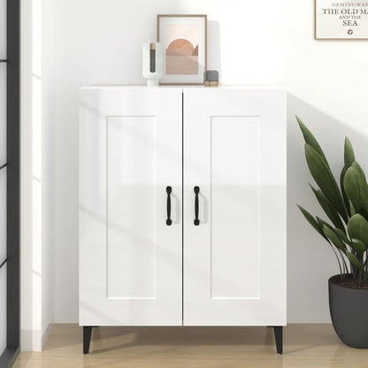 vidaXL Buffet blanc brillant 69,5x34x90 cm Bois d'ingénierie