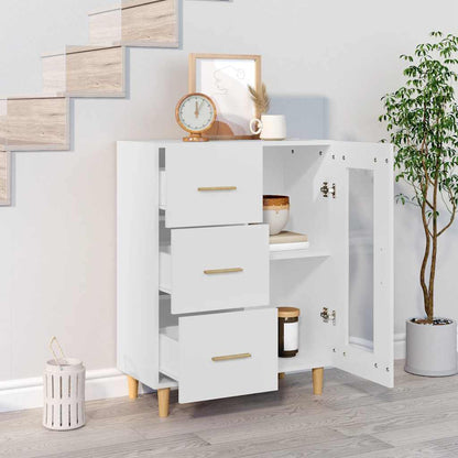 vidaXL Buffet blanc 69,5x34x90 cm en bois d'ingénierie