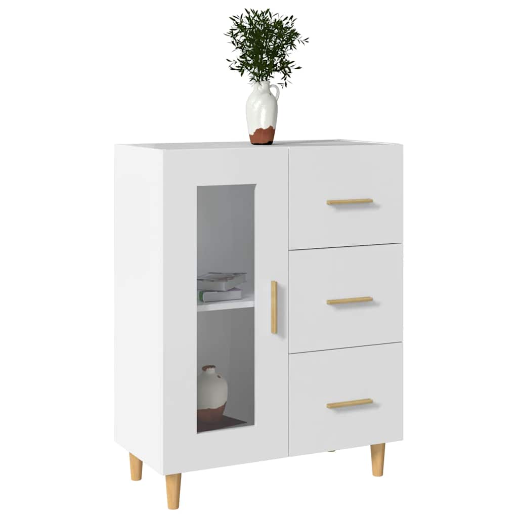 vidaXL Buffet blanc 69,5x34x90 cm en bois d'ingénierie