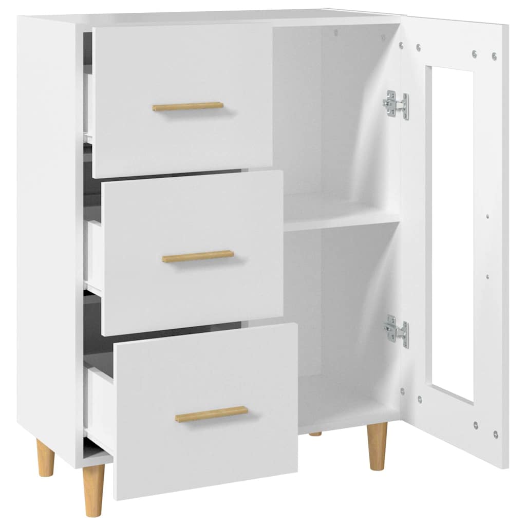 vidaXL Buffet blanc 69,5x34x90 cm en bois d'ingénierie