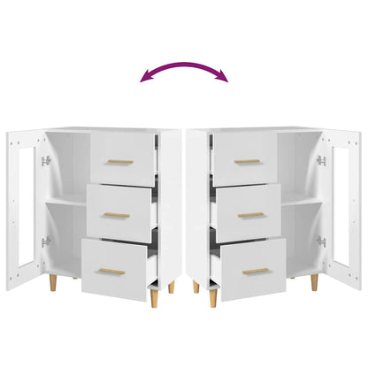 vidaXL Buffet blanc 69,5x34x90 cm en bois d'ingénierie