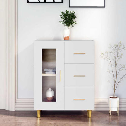 vidaXL Buffet blanc 69,5x34x90 cm en bois d'ingénierie