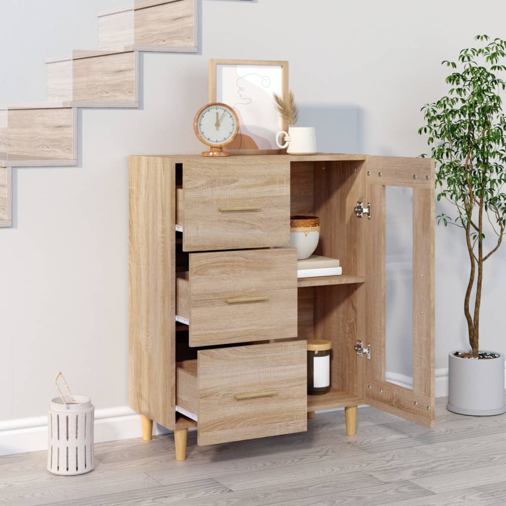 vidaXL Commode Chêne Sonoma 69,5x34x90 cm Bois d'ingénierie