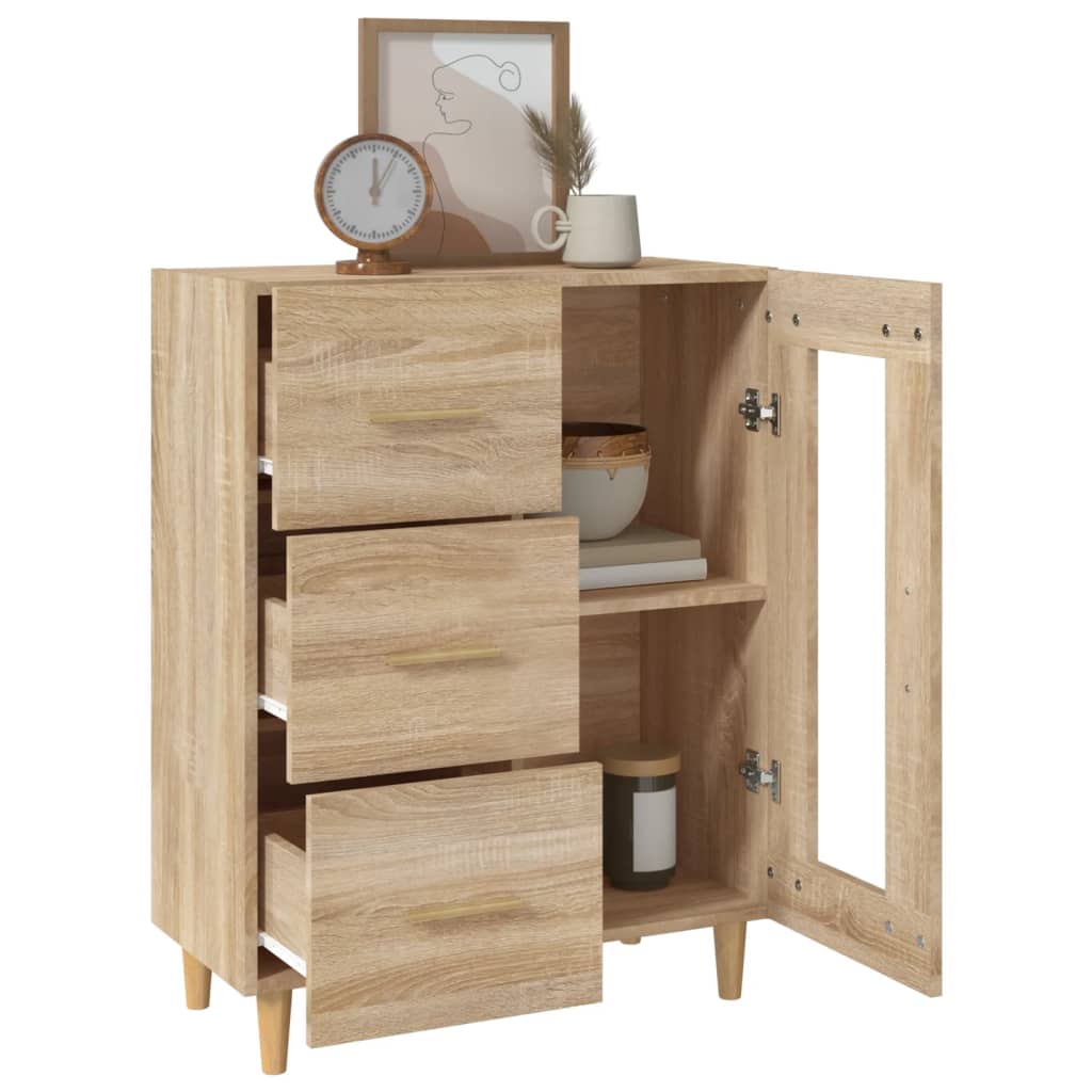 vidaXL Commode Chêne Sonoma 69,5x34x90 cm Bois d'ingénierie