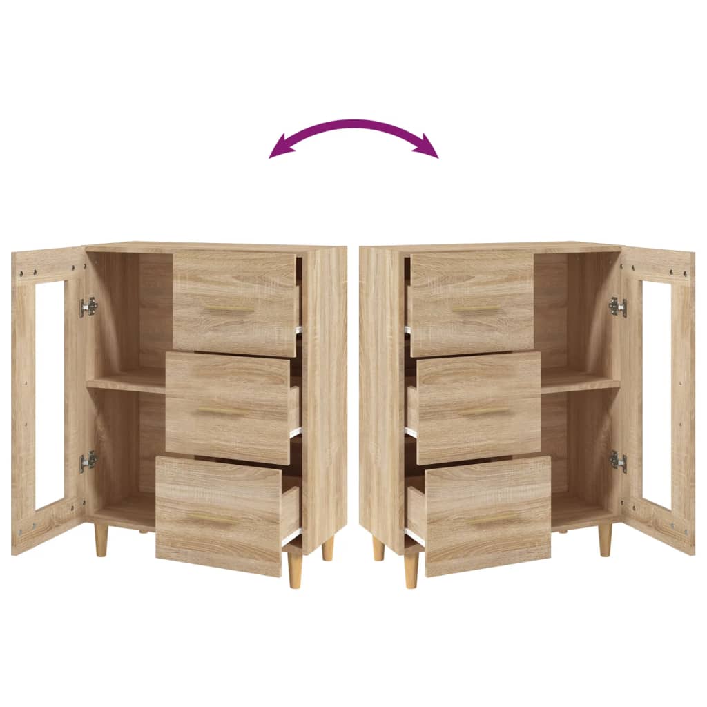 vidaXL Commode Chêne Sonoma 69,5x34x90 cm Bois d'ingénierie