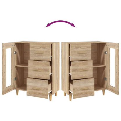 vidaXL Commode Chêne Sonoma 69,5x34x90 cm Bois d'ingénierie