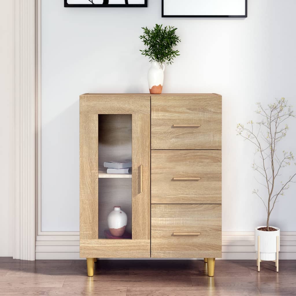 vidaXL Commode Chêne Sonoma 69,5x34x90 cm Bois d'ingénierie