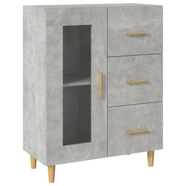 vidaXL Buffet gris béton 69,5x34x90 cm Bois d'ingénierie