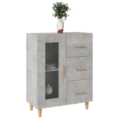 vidaXL Buffet gris béton 69,5x34x90 cm Bois d'ingénierie