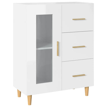 vidaXL Buffet blanc brillant 69,5x34x90 cm Bois d'ingénierie