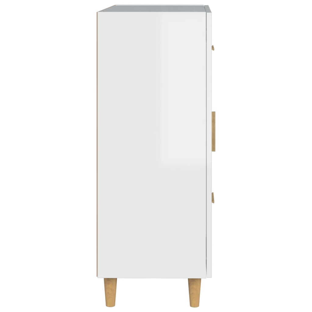 vidaXL Buffet blanc brillant 69,5x34x90 cm Bois d'ingénierie
