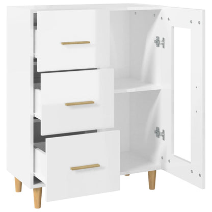 vidaXL Buffet blanc brillant 69,5x34x90 cm Bois d'ingénierie